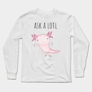 Axolotl Cute Pink Print Long Sleeve T-Shirt